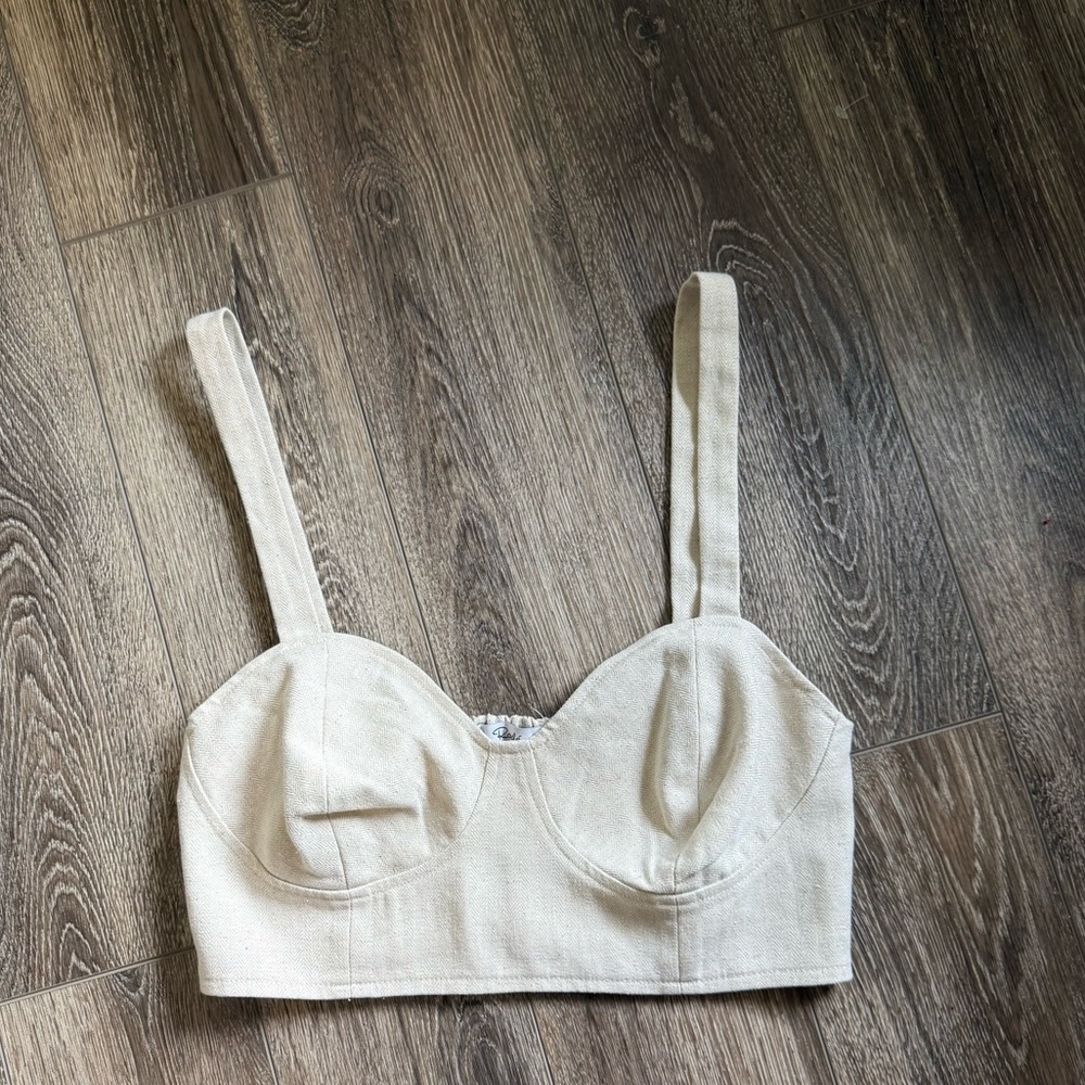 Beige Crop Top